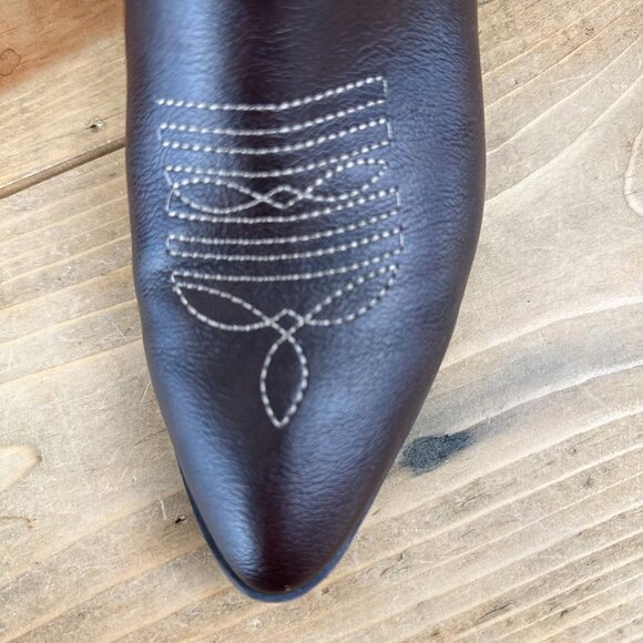NWOT Sun + Stone Western Booties Brown‎ Cowboy 7 SS Grangerr - Picture 9 of 9